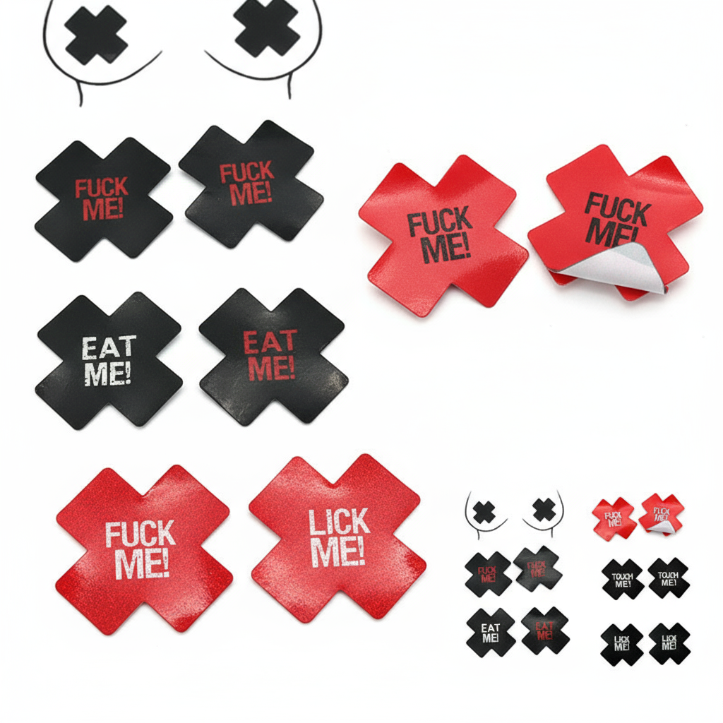 Cache tétons forme X